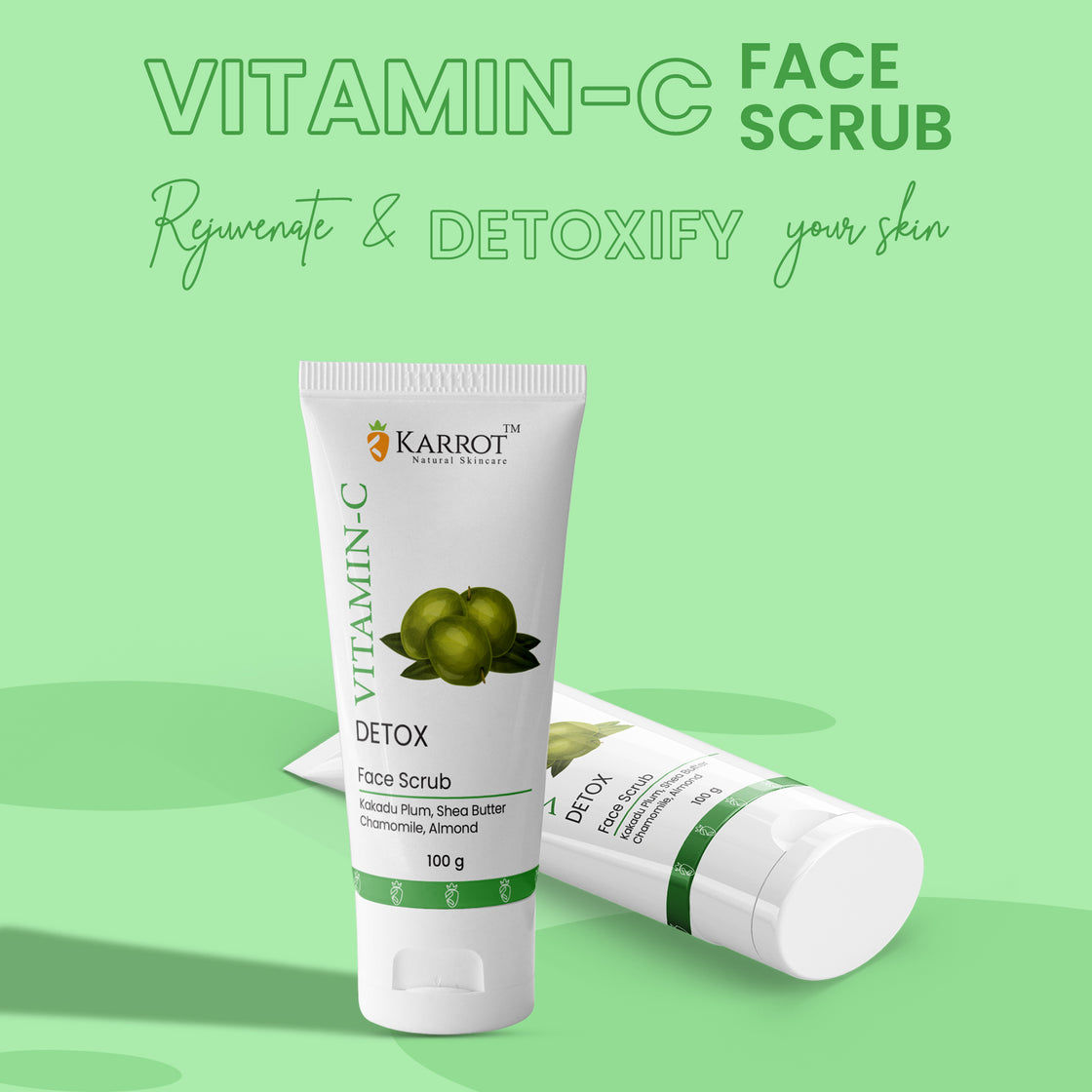 VITAMIN- C Face Scrub with Australian Kakadu Plum, Shea Butter, Chamomile, Carrot 100gm