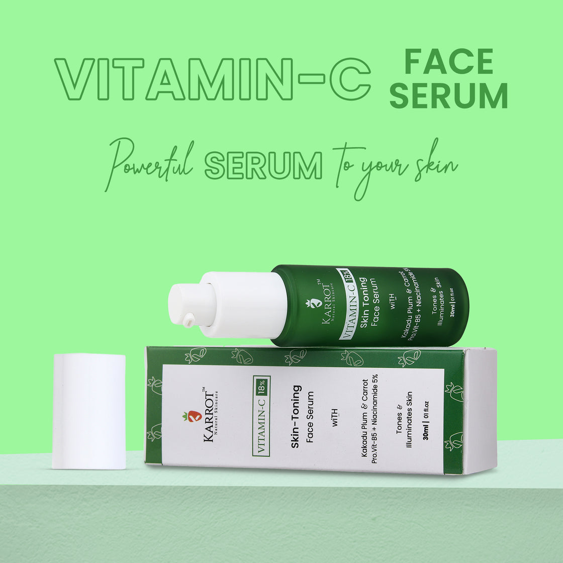 18% VITAMIN-C Face Serum with 05% Niacinamide for Skin Rejuvination & Brightening. 30ml