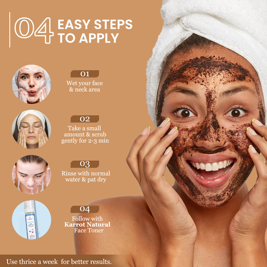 Steps to Apply Coffee Face Scrub